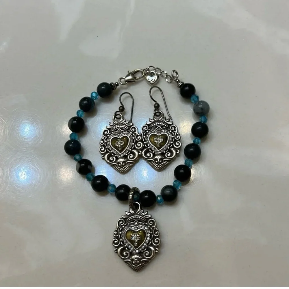 Brighton Sacred Heart Bracelet and Earrings Set - Picture 2 of 2
